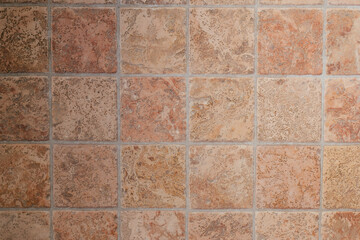 LIGHT brick color square tile pattern close-up