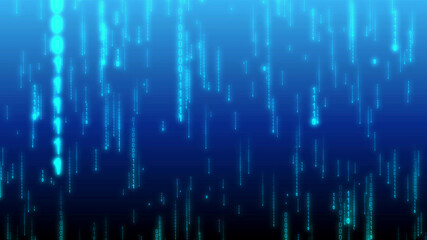 Matrix, binary code - computer application, Internet concept - 3D illustration