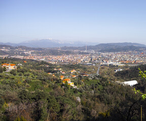 Fototapeta premium aerial view of la spezia