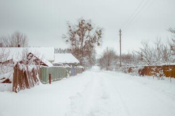 village in the snow