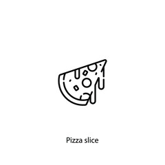 pizza slice  icon vector sign symbol