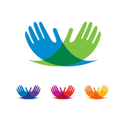 Hand Logo Stacked Color