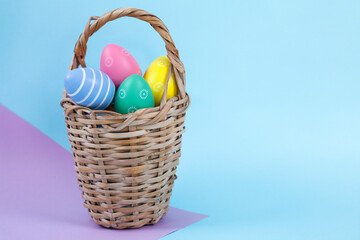 Easter background with Easter eggs.