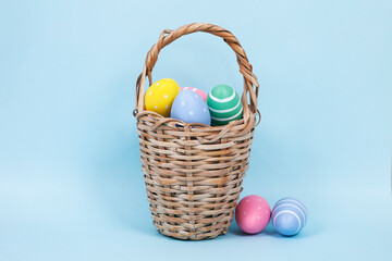 Easter background with Easter eggs.