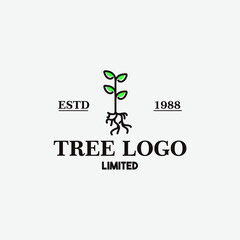 Tree logo vector template