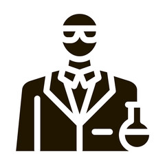 chemist profession glyph icon vector. chemist profession sign. isolated symbol illustration