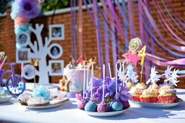 Dnipro, Ukraine: 01.16.2014; The party decorated table