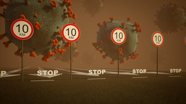 limitation à 10km contre le virus