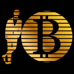 Bitcoin cryptocurrency golden vector graphics