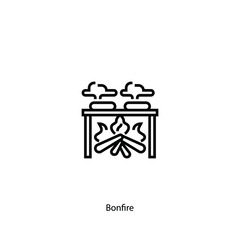 bonfire  icon vector sign symbol