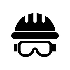 Fototapeta premium Safety helmet icon, logo isolated on white background