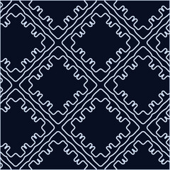  Geometric vector pattern with triangular elements. Seamless abstract ornament for wallpapers and backgrounds. Black and white colors. 