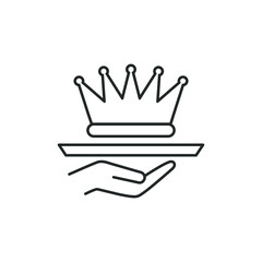 Exclusive service line icon isolated on white background. Vector illustration