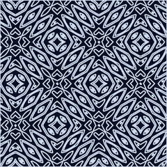  Geometric vector pattern with triangular elements. Seamless abstract ornament for wallpapers and backgrounds. Black and white colors. 