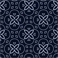 Geometric vector pattern with triangular elements. Seamless abstract ornament for wallpapers and backgrounds. Black and white colors.
