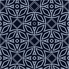 Geometric vector pattern with triangular elements. Seamless abstract ornament for wallpapers and backgrounds. Black and white colors.
