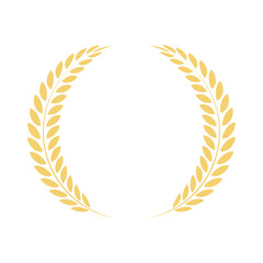 Gold laurel award icon. Applicable for awards