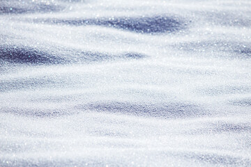 Obraz premium Close up of snow particles and flakes. Winter snow background