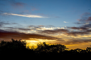 Fototapeta na wymiar Sunrise over the field