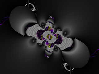 Black violet fractal, design, abstract light background