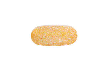 Orange Oval Pill On a White Background
