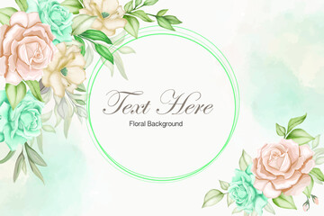 Elegant floral frame background with beautiful floral