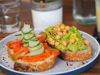 Avocado toast breakfast 