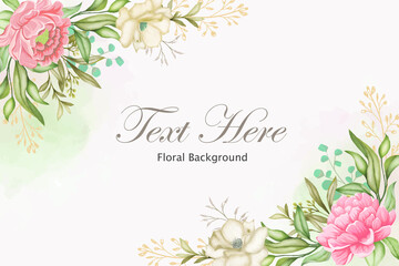 Elegant floral frame background with beautiful floral