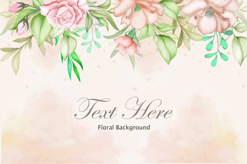 Fototapeta na wymiar Elegant floral frame background with beautiful floral