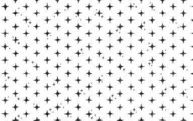 Black and white illustrated stars pattern background