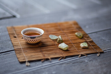 a cup of traditional Chinese tea at the ceremony