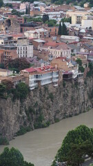 city ​​on a cliff in tbilisi georgia 