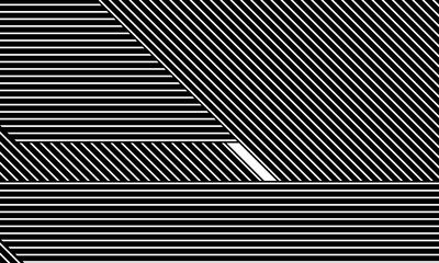 Composición abstracta de rayas negras  diagonales y horizontales