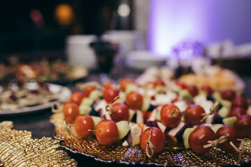 Food on a table A cake sitting