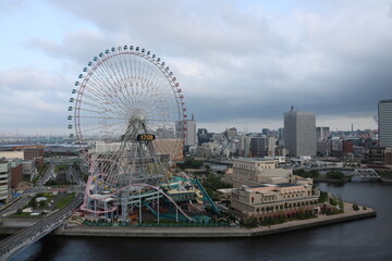 The ferris wheel of Yokohama's famous Cosmo World