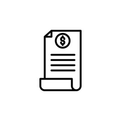 bill invoice outline Icon.e commerce vector illustration on white background