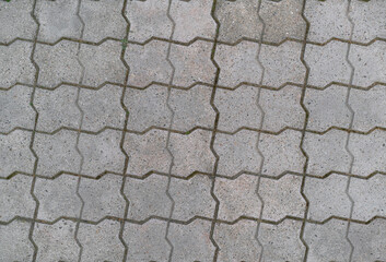 Footway street pavement background with colorful combined paving