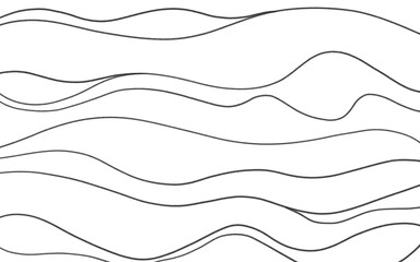 Black and white illustrated abstract wave line pattern background
