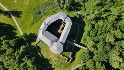 Aerial view of Raseborg fortress castle, Raasepori, Finland
