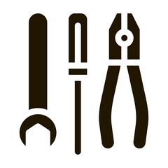 repair tool glyph icon vector. repair tool sign. isolated symbol illustration