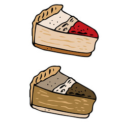 タルトケーキ　いちごとチョコ