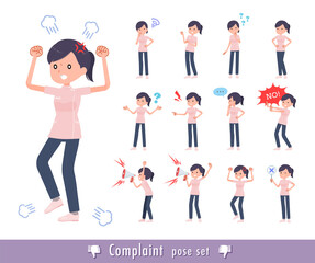 flat type medical staff woman_Complaint