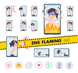 flat type medical staff woman_SNS-Flaming