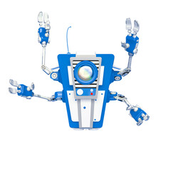 floating robot is ready to catch