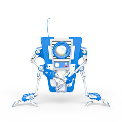 floating robot is standing hand pose