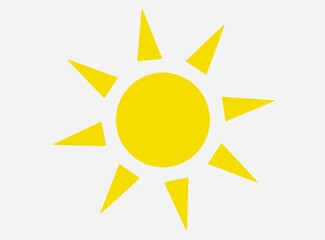 黄色のシンプルな太陽
