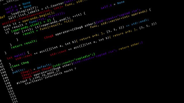 Programming Computer Code coding process for filling an empty screen Loop Animation. Network Security, Cyber Security, Digital Protection, Computer Hack. Digital Hacker Program Coding Cyber Screen