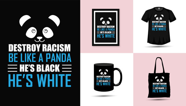 Panda Black Racism T Shirt Vector Design