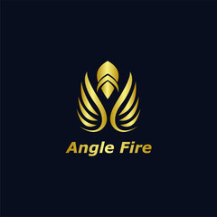 Angle Luxury Logo, Wings Logo illustration Vector logo