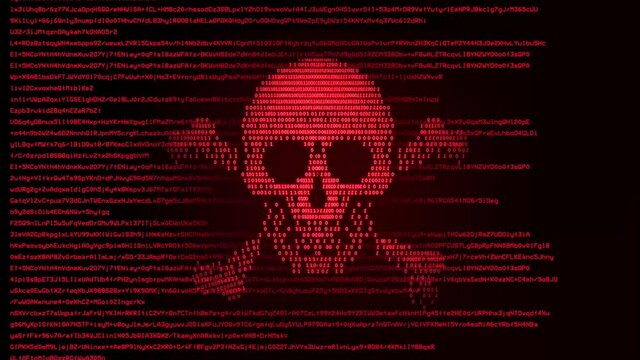 Virus Uploading process by Hacker Critical error message flashing on screen, Computer hacking attack. Computer screen with hacking warning message. Cybercrime concept. Computer system under attack.